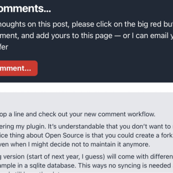 My ‘back-to-basics’ commenting system